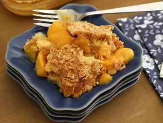How to Make Peach Cobbler Dump Cake - Recipe