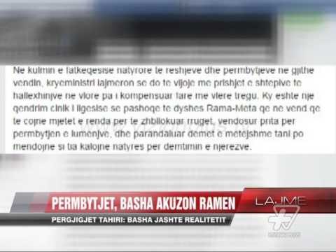 Përmbytjet, Basha akuzon Ramën - News, Lajme - Vizion Plus