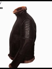 Vintage Brown Frost Winter Bomber Jacket