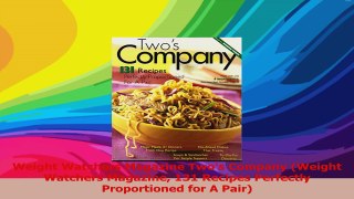 Weight Watchers Magazine Twos Company Weight Watchers Magazine 131 Recipes Perfectly Download