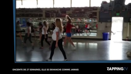 Enceinte de plusieurs mois, elle danse et déchaine la toile