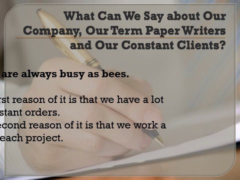 Custom Term Paper Writing