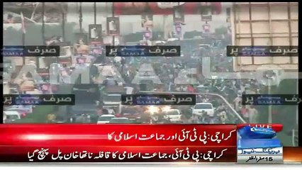 Ariel View Of PTI & JI Rally In Karachi - MQM Workers Avoid This Video