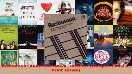 PDF Download  Rashomon Akira Kurosawa Director Rutgers Films in Print series Download Online
