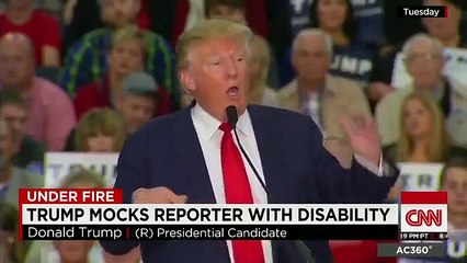 Donald Trump se moque d'un journaliste handicapé