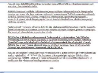 AKSIDENTI NE MINIEREN E PUKES,DJEKJE PENALE DREJTUESVE PAS VDEKJES SE MINATORIT LAJM