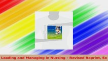 Leading and Managing in Nursing  Revised Reprint 5e Read Online