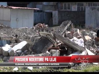 Elbasan, prishet një ndërtesë 5 katëshe - News, Lajme - Vizion Plus