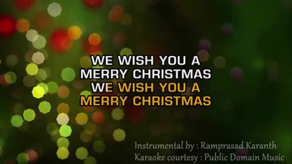 We wish you a Merry Christmas Instrumental with lyrics