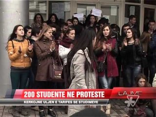 200 studentë në protestë, kërkojnë uljen e tarifës - News, Lajme - Vizion Plus