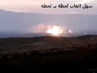 Russia retaliates on the place where their pilot where killed - burning everything to the ground