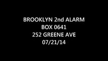 FDNY Radio: Brooklyn 2nd Alarm Box 641 07/21/14