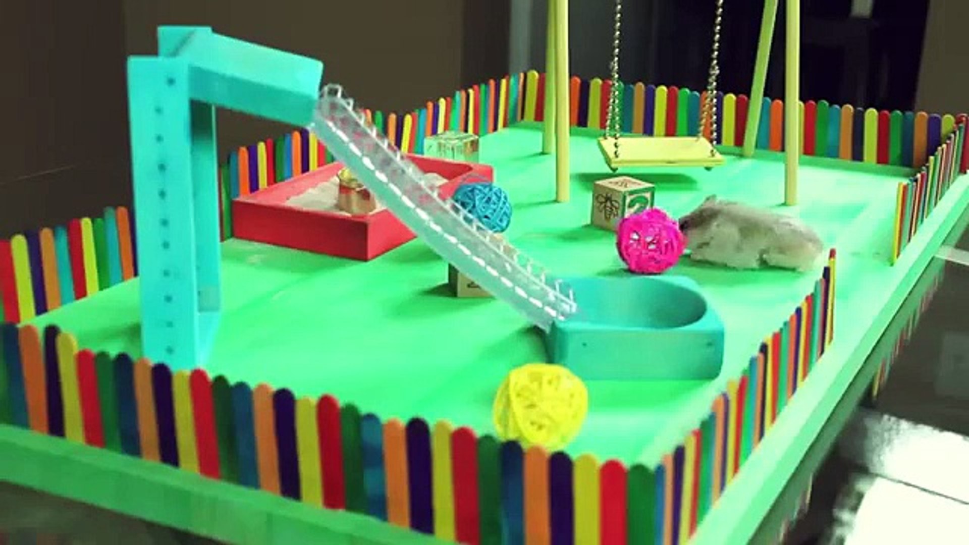 ⁣Hamster Land. As atrações da área para hamster
