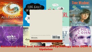 Read  Abnormal Child and Adolescent Psychology with DSMV Updates EBooks Online