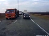 Overtake or not? Violent car crash