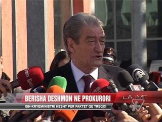Berisha dëshmon në Prokurori - News, Lajme - Vizion Plus