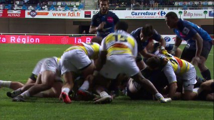 TOP 14 -  Montpellier – La Rochelle : 25-20 - ESSAI Gagi BAZADZE (ASR) - Saison 2015/2016