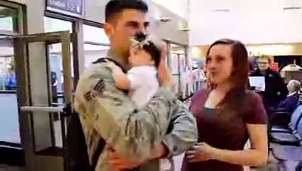 Soldier Meets Baby for First Time Compilation 2013 [HD]