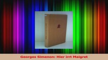Georges Simenon Hier irrt Maigret PDF Kostenlos