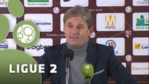 Conférence de presse FC Metz - Bourg en Bresse 01 (5-0) : José RIGA (FCM) - Hervé DELLA MAGGIORE (BBP) - 2015/2016