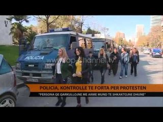 Policia, kontrolle të forta për protestën  - Top Channel Albania - News - Lajme