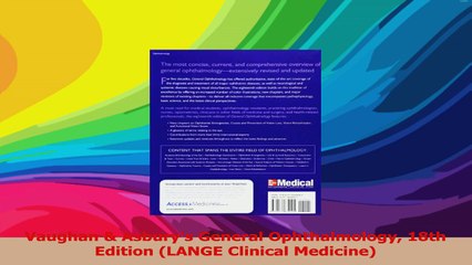 Vaughan  Asburys General Ophthalmology 18th Edition LANGE Clinical Medicine Read Online