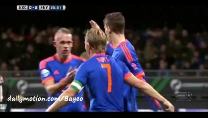 Michiel Kramer Goal - Excelsior 0-2 Feyenoord - 28-11-2015