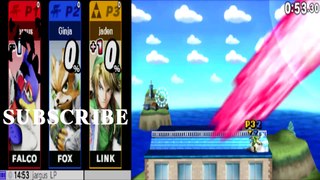 Falco VS Fox VS Link - Super Smash Bros 4