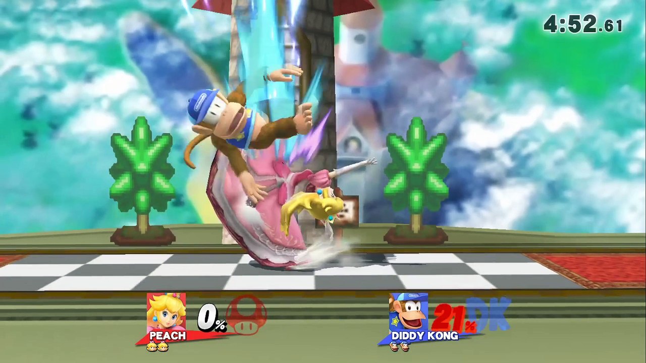 Peach VS Diddy Kong - Super Smash Bros 4