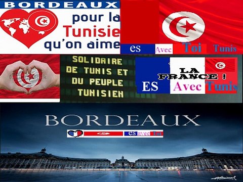 Télévision-Bordeaux-33 la France - Bordeaux rend hommage Solidarité de Tunis et du peuple Tunisien suite aux Attentats