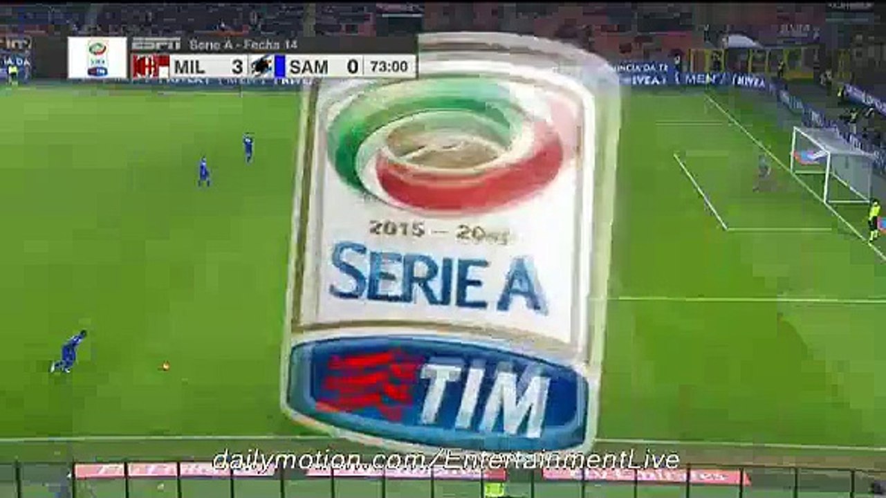 SAMPDORIA Fantastic CHANCE | MILAN 3-0 SAMPDORIA SERIE A 28.11.2015 HD