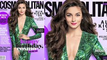Alia Bhatt Hot Cleavage Show On Cosmopolitan Cover 2015