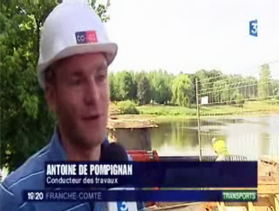 Repotage de France 3 franche-Comté  Pont de Rigny lundi 17 mai 2011