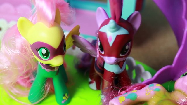 My Little Pony POWER PONIES SLIMED Princess Twilight Sparkle Fluffyshy Pinkie Pie Toys Dog Park