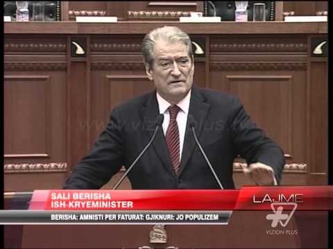 Berisha: Amnisti për faturat e pashlyera - News, Lajme - Vizion Plus