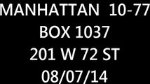 FDNY Radio: Manhattan 10-77 Box 1037 08/07/14