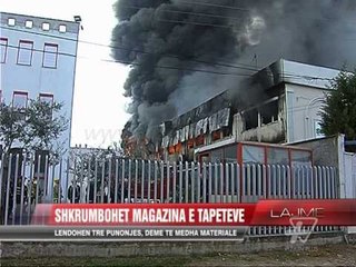 Zjarr në magazinën e tapeteve - News, Lajme - Vizion Plus