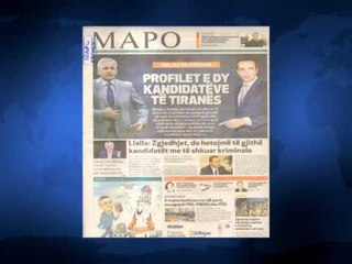 SHTYPI I DITES ME TITUJT KRYESORE TE FAQEVE TE PARA TE GAZETAVE SHQIPTARE E PREMTE 17 PRILL 2015