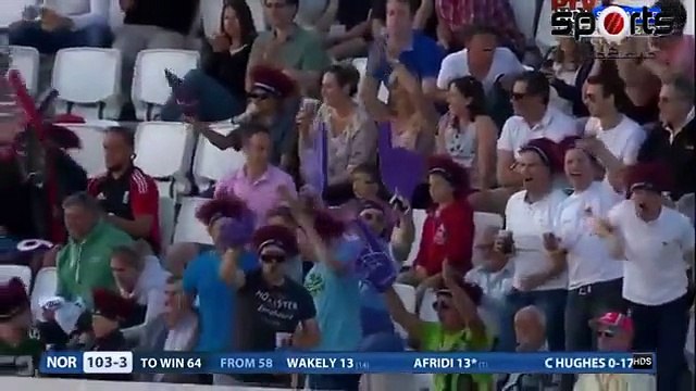 Shahid Afridi 34 Runs Off 17 Balls vs Derbyshire Natwest T20 Blast 2015 HD
