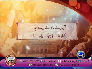 qurbani k janwar k pait ka bacha halal ya nahi?