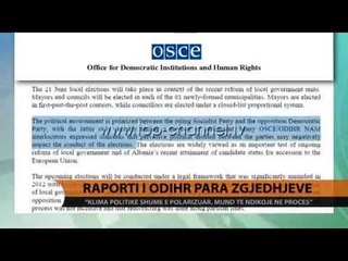 Raporti i ODIHR para zgjedhjeve - Top Channel Albania - News - Lajme