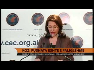 KQZ: Partitë të ndalin mitingjet, mediet mos t’i transmetojnë - Top Channel Albania - News - Lajme