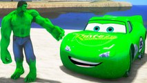 HULK CARS SMASH PARTY! Custom Green Lightning McQueen CARS!!   Finger Family Songs Nursery Rhymes