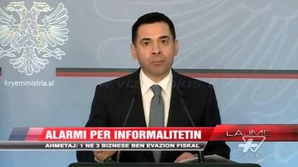 Ahmetaj: 1 në 3 biznese bën evazion fiskal - News, Lajme - Vizion Plus
