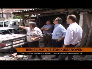 Ben Blushi viziton "Lagjen e Trimave" në Kumanovë  - Top Channel Albania - News - Lajme