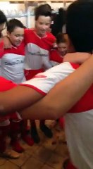 Ambiance de victoire dans le vestiaire des U15 du GCFC