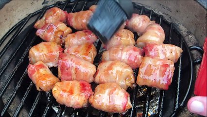 Bacon Chicken Nuggets - Grilled Bacon Wrapped Chicken