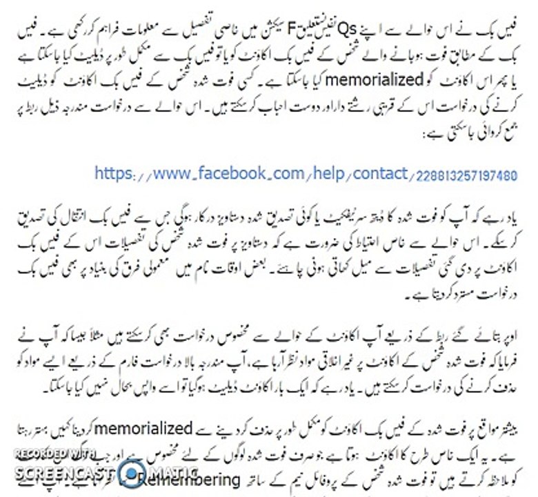 What should we do if someone is expired and not using their facebook account?