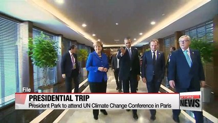 President Park leaves for Paris to attend climate conference