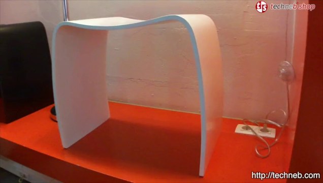 Tabouret bas MEUSE en bois peint (blanc)